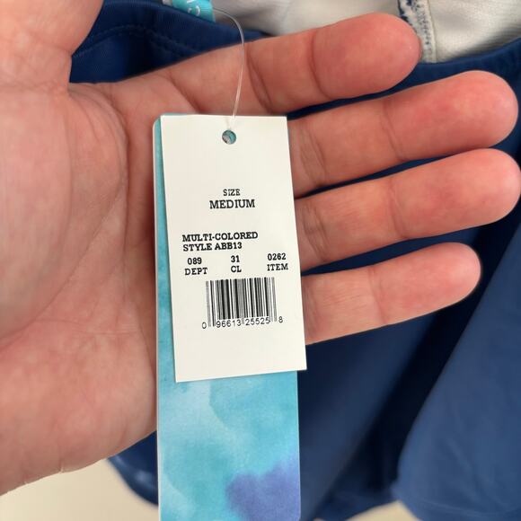 New Beach Betty Miracle Brands Multi-Colored Swimsuit with Cut-Out Size Medium - Picture 7 of 7